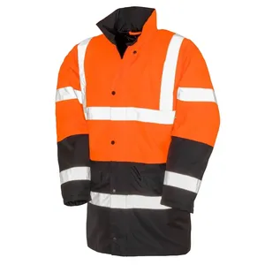 Giacca di Sicurezza Bicolore Personalizzabile con Adesivi Riflettenti e Luci per Autostrada, per Articoli Promozionali - Product Image 3