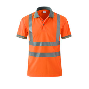 Customizable Cotton Polo Work <b>Shirt</b> <b>Yellow</b> Reflective Hi Vis Breathable Waterproof Safety Vest for Winter for Outdoor Work - Product Image 5