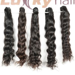 Extensions de cheveux Remy vierges indiennes vierges non transformées Paquets de vagues d'eau profonde brutes Alignement des cuticules Vague lâche droite - Product Image 2