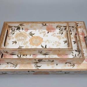 Bandeja de Servicio de Diseño con Recubrimiento de Esmalte de Madera MDF, Bandeja de Mesa de Alta Calidad para Hoteles y Restaurantes - Product Image 5