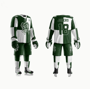 Uniforme de hockey brodé personnalisé en polyester 100% Service OEM Vêtements de hockey sur glace sublimés de haute qualité pour l'entraînement Ensembles vierges - Product Image 6