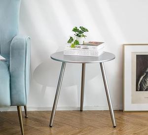 <b>Table</b> Small Round: Modern Silver End <b>Tables</b> for Living Room Coffee <b>Table</b> for Bedroom <b>Mini</b> Circle <b>Table</b> Plant Stand Small Space - Product Image 2