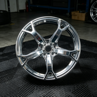 Jantes forgées JWYC GTR350z 300 370z Infiniti Q50 Q60 G35 G37 Triple Chrome Argent Brillant Design Concave Profond 5 branches