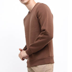 Sweat-shirt à manches longues et col rond en éponge française 100% coton de haute qualité pour hommes Logo personnalisé Hiver Style uni Technique de teinture solide - Product Image 5