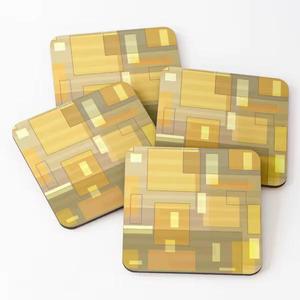 Sous-verres de Table en bois imprimés en émail de haute qualité antidérapants pour sous-verres de pendaison de crémaillère tapis de Table et tampons sous-verres en pierre de boisson de cuisine - Product Image 2