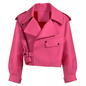 Blouson Moto Femme en Cuir Véritable Matelassé Respirant Taille Adulte Hiver – Nouvelle Collection 2026 – Vente en Gros - Product Image 3