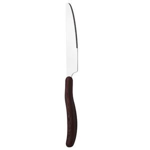 Ensemble de couverts de haute qualité avec manche en bois, tête argentée, acier inoxydable, vaisselle pour les repas en famille, les fêtes et les repas quotidiens - Product Image 3