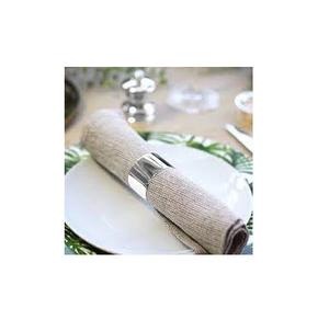 Anneau de serviette en métal artisanal, argenterie pour la maison, utilisation en fête, dessus de table, anneau de serviette en acier inoxydable de bonne qualité - Product Image 1