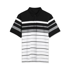 Men's Red Striped Polo <b>Shirt</b> Casual <b>Summer</b> Fashion Stylish Short Sleeves 100% Cotton Polo <b>Shirts</b> Top 2025 - Product Image 1