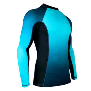 เสื้อแรชการ์ดดีไซน์ใหม่ คุณภาพดีเยี่ยม ระบายอากาศได้ดี สำหรับผู้ใหญ่  ขั้นต่ำในการสั่งซื้อน้อย ขายส่ง สีตัดกัน เสื้อแขนยาวผู้ชาย ผ้ายืด/โพลีเอสเตอร์ - Product Image 4