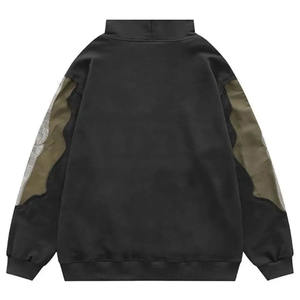 New Design Distressed Embroidered Hoodie Heavyweight Patch <b>Work</b> Distressed Acid Wash <b>Hoodies</b> <b>for</b> <b>Men</b> - Product Image 5