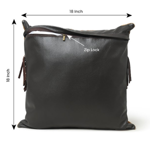 Diamond Shape Cow Hide Patches Pillow <b>Cover</b> Home Decor 20X20 Inch Decorative Pillow Cushion Seat <b>Covers</b> With Turquoise Straps - Product Image 6