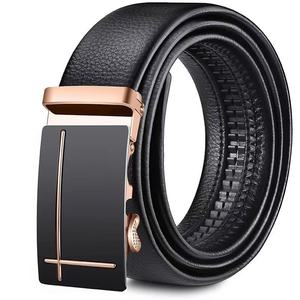 Ceinture en cuir de vache véritable pour homme avec logo personnalisé, boucle en acier, respirante et imperméable, stock accepte la personnalisation - Product Image 5