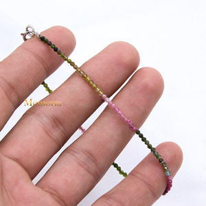 925 Sterling Silver Handmade Natural Tourmaline Round Faceted Gemstone <b>Bracelet</b> Reiki Chakra Spiritual <b>Healing</b> <b>Bracelet</b> - Product Image 6
