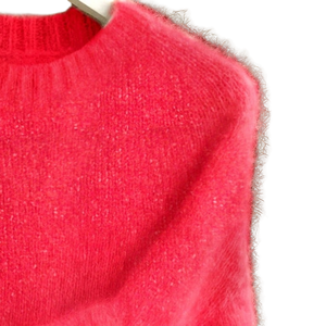 Pull en mohair doux pour femme, col rond, manches longues, coupe ample, chaud, décontracté, léger, en laine duveteuse, pour l'hiver - Product Image 3