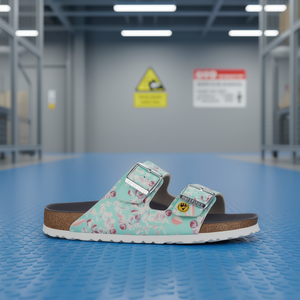 Sandales Birkenstock Arizona ESD Taille 40 'Flower Field Mint'-EN 61340 Conformes aux normes de sécurité et de fitness - Product Image 3