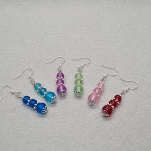 Boho ต่างหูลูกปัดด้วยการออกแบบสีฟ้าครามแอนดี้ cascading Fringe, เครื่องประดับของขวัญที่ไม่ซ้ำกัน - Product Image 2