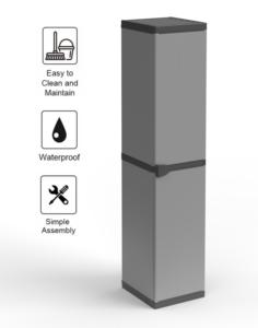 Estante de almacenamiento de plástico sin tornillos duradero de 20 KG, diseño funcional de Material de PVC para armario de jardín de garaje, OEM hecho en Italia - Product Image 3