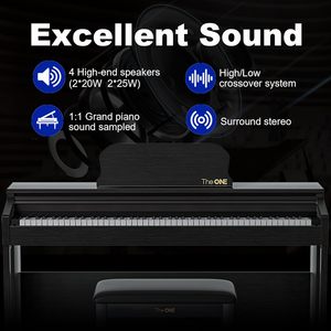 Piano Digital ONE con Teclas de Acción de Martillo Iluminadas (88 Teclas), Piano Inteligente para Principiantes/Adultos con Sonido de Piano de Cola - Product Image 5
