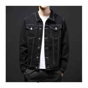 2025 Style mode personnalisé déchiré acide lavage plaine jean manteau streetwear hommes élégant vestes jean à la mode veste en jean pour hommes - Product Image 3