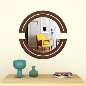 Modern Designer <b>Vanity</b> Mirror Customized Walnut Wood Finish Premium Home Decor for Wedding Handmade with Style - Product Image 5