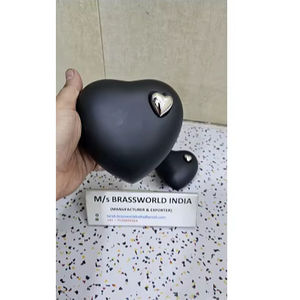 American Style Metal Velvet <b>Box</b> Heart <b>Keepsake</b> Cremation Urn / Funeral Supplies Eco-Friendly Biodegradable Durable Customizable - Product Image 1