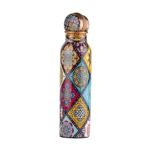 Ayurveda Printed Grey Copper <b>Water</b> <b>Bottle</b> Fitness Natural Pure Copper Leak-Proof Flask with Party Gift Set of <b>Metal</b> - Product Image 5