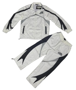 Custom Logo Autumn Woven Satin Waterproof Quick Dry Sporty Polyester Men's Two Piece Windbreaker Tracksuit Set OEM ODM Service - Product Image 3