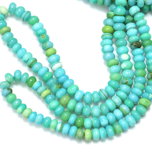 Hermosas cuentas de ópalo verde playa, forma redonda lisa, 7-10 cuentas de ópalo verde playa, cuentas de piedras preciosas lisas, calidad AAA. - Product Image 5