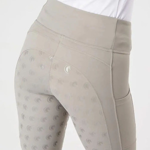 Ropa ecuestre ligera para mujer, mallas de asiento completo de silicona antideslizantes de cintura alta con logotipo personalizado, mallas para montar a caballo - Product Image 6