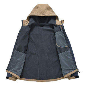Chaqueta de lana ligera e impermeable para hombre, abrigo de trabajo con cremallera y cuello levantado personalizado para senderismo, a prueba de viento - Product Image 3