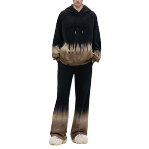 Conjunto Deportivo de Alta Calidad para Hombre, Estilo Urbano Vintage, Tejido Grueso de Invierno de 400g, 100% Algodón, Secado Rápido, Corte Holgado - Product Image 1