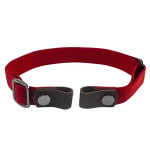 Embrace the Future of Comfort Top Quality No Buckle Elastic Belt Collection Red Webbing Belt