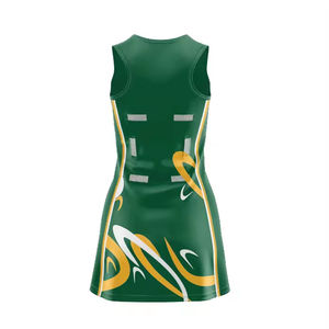 Meilleur prix Uniforme de netball pour femmes personnalisé imprimé respirant Sublimation Grande taille Évacuation de l'humidité Extensible dans les 4 sens Vente en gros - Product Image 4