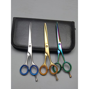 Nouveau professionnel main gauche droite coupe de cheveux fins ciseaux de coiffeur couleur ciseaux à effiler ensemble de ciseaux à barbe en gros - Product Image 3