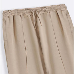 Pantalon en toile décontracté pour homme, taille mi-haute, poids lourd, 100% coton, fermeture élastique à la taille, service OEM disponible - Product Image 2