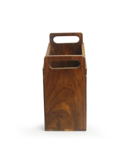 The Elephant Warriors Hand Carved <b>Table</b> Magazine Stand In Sheesham Wood Wooden Magazine Holder Rack decorative Storage <b>Basket</b> - Product Image 5