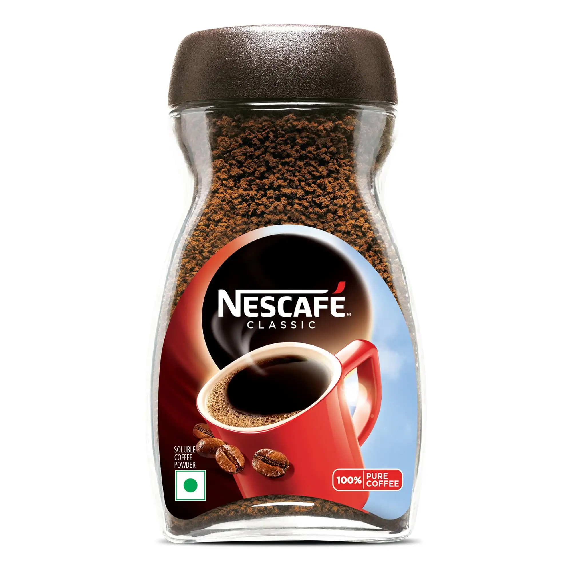 最高のNESCAFEクラシック、インスタントエスプレッソ、強力なテイスティングリッチコーヒー、ガラス瓶、100g、最高のバルクサプライヤー