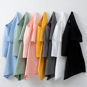 Vente en gros de t-shirts personnalisés avec impression de logo T-shirt uni unisexe en coton pour hommes - Product Image 1