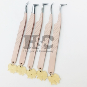 Top Vente Charmes Cravate Pince À Épiler Beige Extension De Cils Pince À Épiler Durable De Haute Qualité Logo Personnalisé Mink Pouch Lash tile - Product Image 1