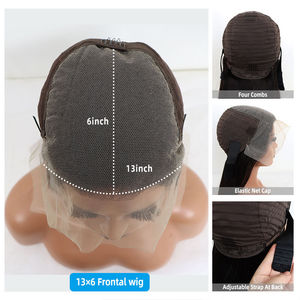 13x6 sóng nước ren phía trước tóc giả tóc con người bán buôn sẵn sàng để được vận chuyển tóc giả cho phụ nữ da đen 10 đến 34 inch tóc giả màu sắc tự nhiên - Product Image 6