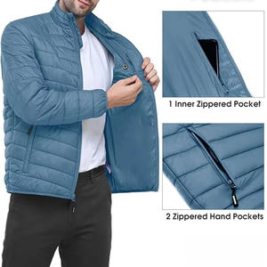 Custom Logo Breathable Zipper Quilted Jacket High Quality Plus Size Eco-Friendly Puffer <b>Winter</b> Unisex Hooded Cold Weather - Product Image 4