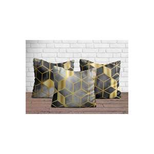 Juego de fundas de almohada decorativas de triple tacto suave con aspecto elegante - Product Image 1