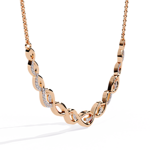 สร้อยคอเพชรทองคำ 18K เพาะเลี้ยงในห้องปฏิบัติการสำหรับสุภาพสตรี เครื่องประดับสวยงาม - Product Image 2