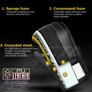 ถุงมือชกมวยหนังแท้คุณภาพระดับมืออาชีพ อุปกรณ์ฝึกซ้อมชกมวย - Product Image 3