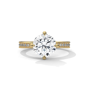 เครื่องประดับเพชรมนตราแบบมินิมอลลิสต์ประดับอัญมณีรูปไฟด้วยเพชรทรงกลมที่ผ่านการรับรองโดย IGI สำหรับงานแต่งงานจากร้าน VVS Lab - Product Image 1