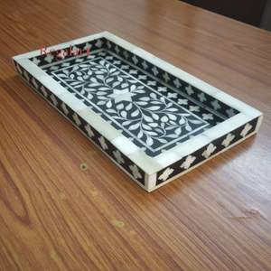 Bandeja de servicio con incrustaciones de hueso cuadrado de tamaño personalizado para el hogar y el hotel para decoración navideña - Product Image 6