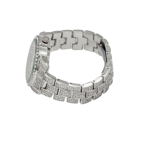 Montre de luxe en diamant pour homme avec bracelet en acier inoxydable et design classique élégant pour les affaires et le mariage - Product Image 3