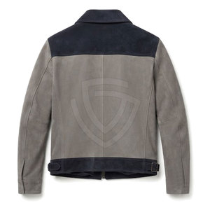 <b>Men</b> <b>Suede</b> Leather <b>Jacket</b> Featuring Soft Texture Button Closure Durable Construction And Stylish Casual Wear - Product Image 2