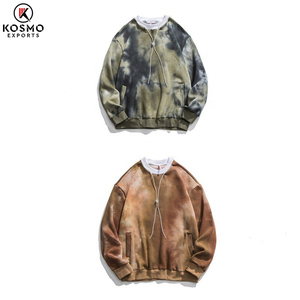 สเวตเชิ้ตแขนยาวมัดย้อมสำหรับผู้ชายดีไซน์โอเวอร์ไซส์สำหรับฤดูหนาวโลโก้ที่กำหนดเอง - Product Image 6